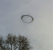Mysterious black circle in the English sky