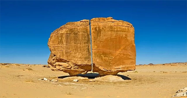 Mysterious cut bisects rocks over 10,000 years old in Saudi Arabia