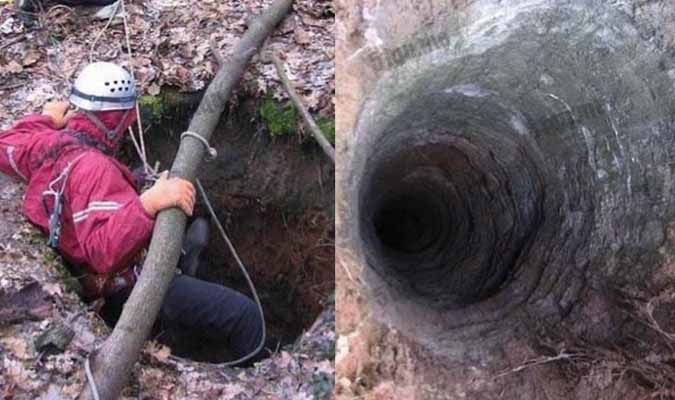 Mysterious deep holes in the jungle in Russia