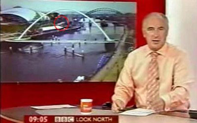 Mysterious flying objects appear on television
