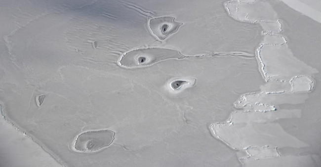 Mysterious holes in the Arctic Ocean confused NASA