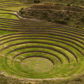 Mysterious terraced fields in Peru