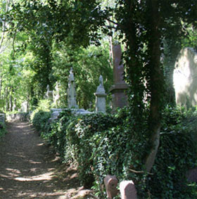 Mysterious vampire in Highgate cemetery
