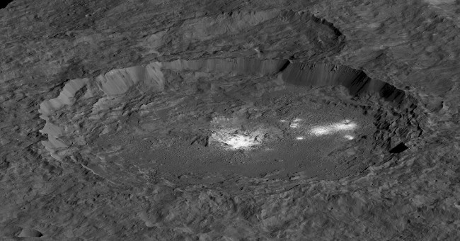 Mysterious white spots on the dwarf planet Ceres