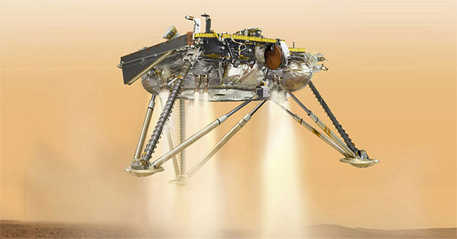 NASA broke into the moment the InSight probe landed on Mars successfully