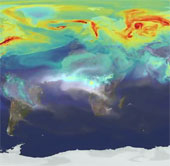 NASA demonstrates a model of CO2 greenhouse gas