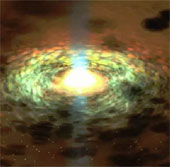 NASA detected large gas clouds surrounding the black hole