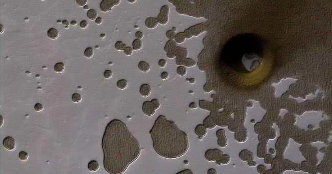 NASA discovered deep holes on Mars