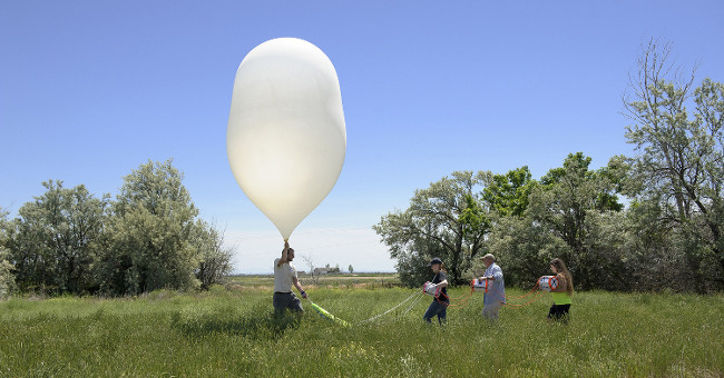 NASA drops bacteria-filled balloons into the air at the event of the eclipse