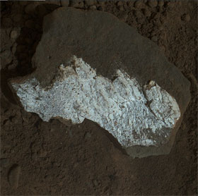 NASA is stunned by the white stone on the red planet
