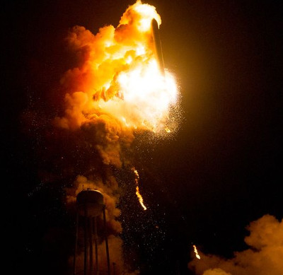 NASA released an image that recorded the Antares missile explosion last year
