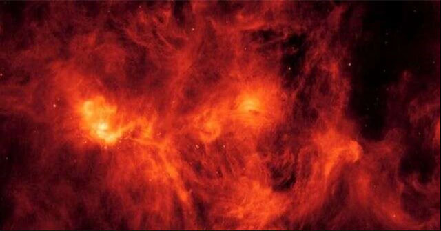 NASA reveals images of giant 'burning' clouds in space