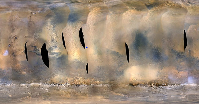 NASA robots fight against dust storms as large as North America on Mars