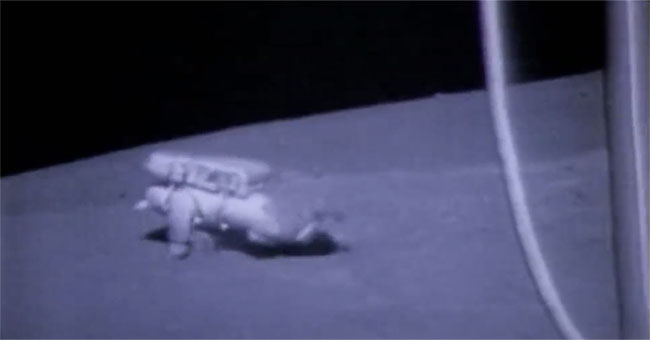 NASA shares the astronauts' falls on the Moon