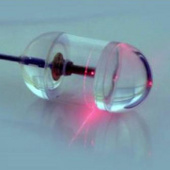 Necklace with optical capsules