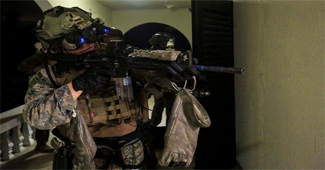 Night vision goggles can help American soldiers detect mines