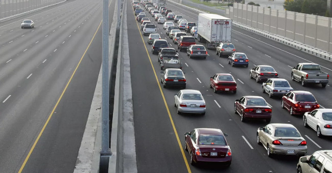 No accident, no road repair, why is there still a traffic jam?