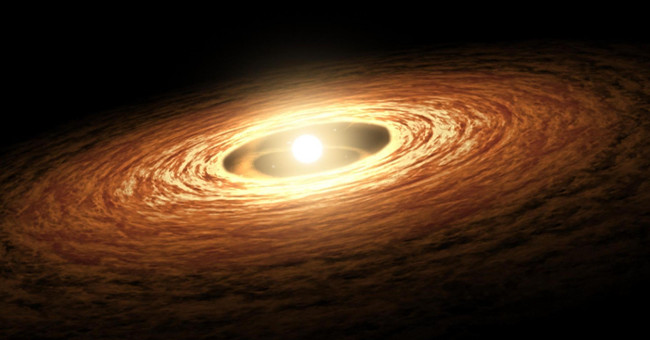 Not just big stars, ancient dwarfs also have dust disk rings