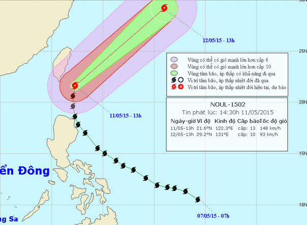 Noul storm does not enter the South China Sea