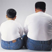 Obesity is inherited from father to child, he goes to grandchildren