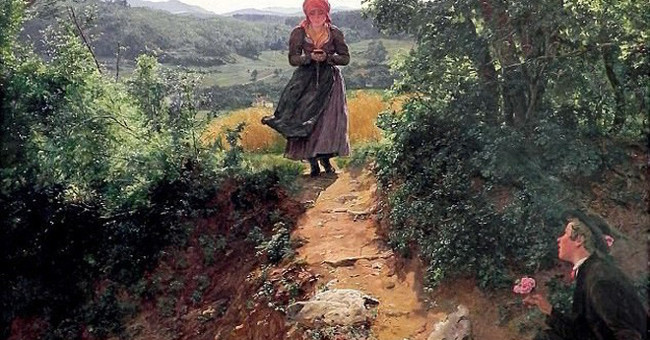 Objects similar to smartphones in the 19th century painting