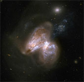Observing the scene where two galaxies collide creates black holes