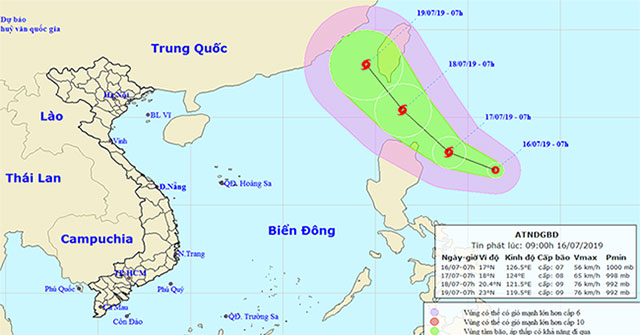 Occurrence of tropical depression near the South China Sea, the possibility of strong storms