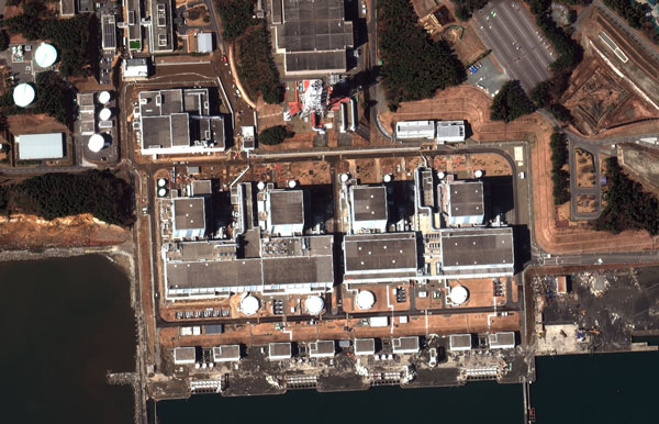 Officially closed Fukushima nuclear power plant