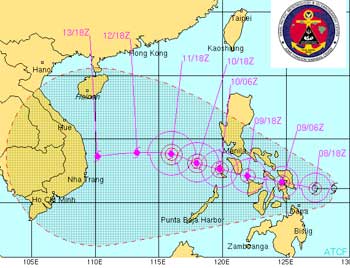On December 10, Typhoon Utor will enter the East Sea