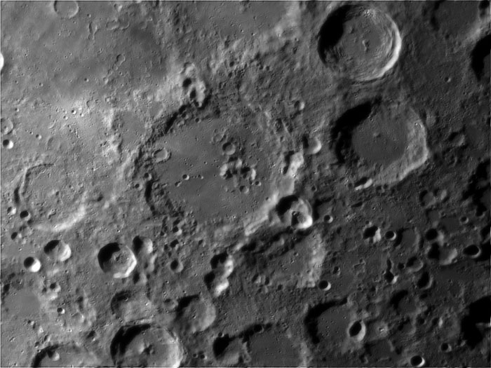On the Moon many giant craters