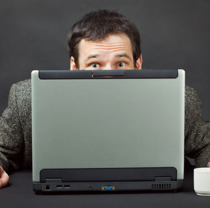 Open the computer by glancing