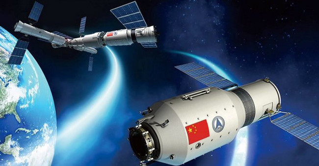 Out of control, the 8.5-ton Thien Cung 1 space station was about to fall to Earth