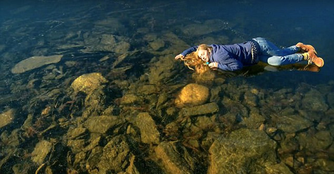 Out of soul with strange sounds from the ice lake in Siberia