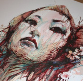 Painting with alcohol and tea