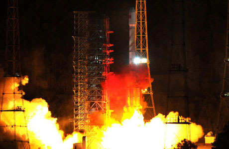 Pair of Chinese geolocation satellites flying into space