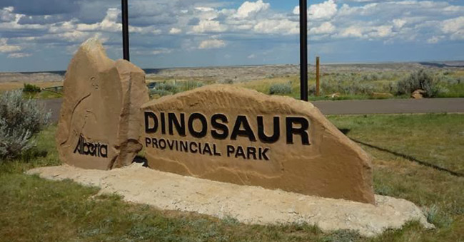 Park of dinosaur fossils - Canada