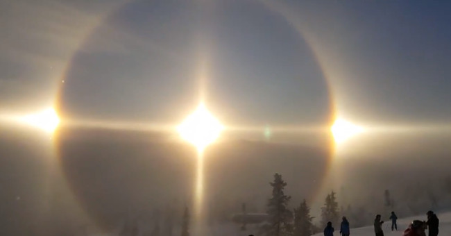 Phenomenon 'The ghost sun' is rare in the sky of Sweden