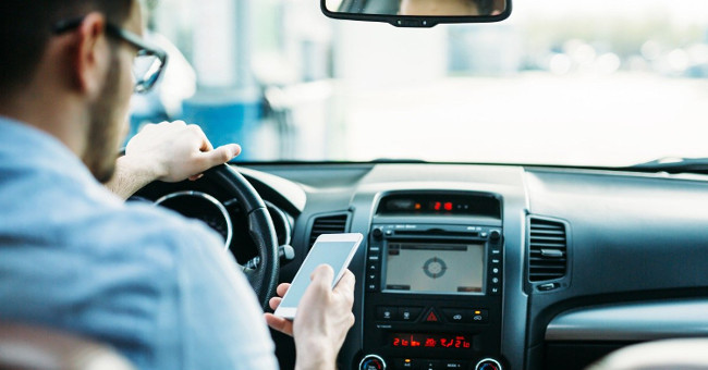 Physical evidence: no one has just been driving and texting, but it's safe