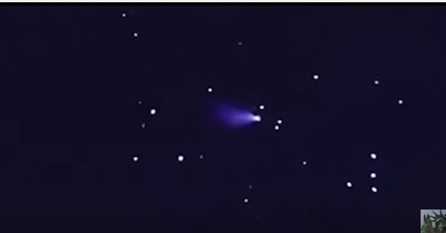 Pictures of UFOs suspected of being struck by lightning