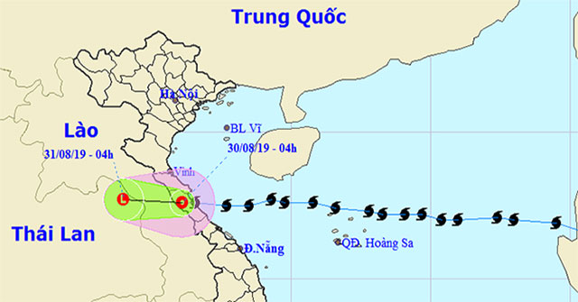 Podul storm landed in Quang Binh