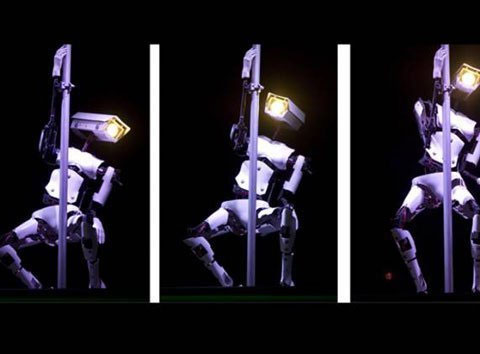 Pole dancing robot