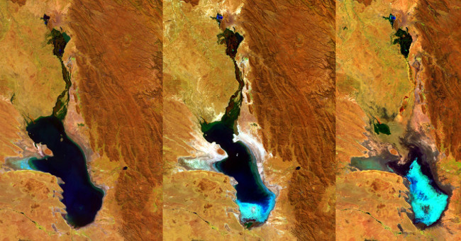 Poopó Lake 1000km2 wide suddenly disappeared