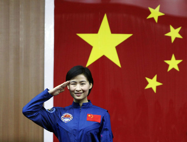 Portrait of world famous astronaut women