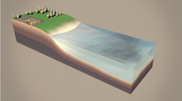 Power storage in deep water balloon 55 meters under water