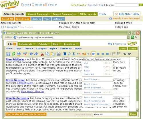 Prepare online documents with Google Writely