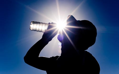Prevention of exhaustion when going out in the hot sun