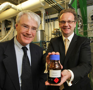 Producing bio-oil, common materials from waste products