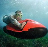 Producing canoe diving underwater