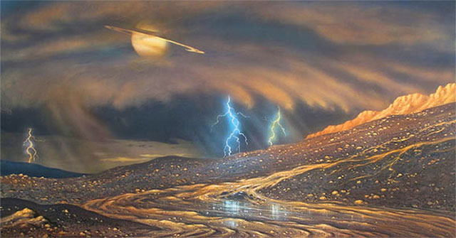 'Projection' of the strange substance Propadiene on the Saturn Titan moon