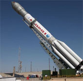 Proton-M space boosters fall right after launch